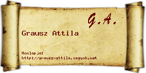 Grausz Attila névjegykártya